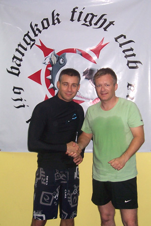 Claude Weiland mit MMA-Kämpfer Berezovik